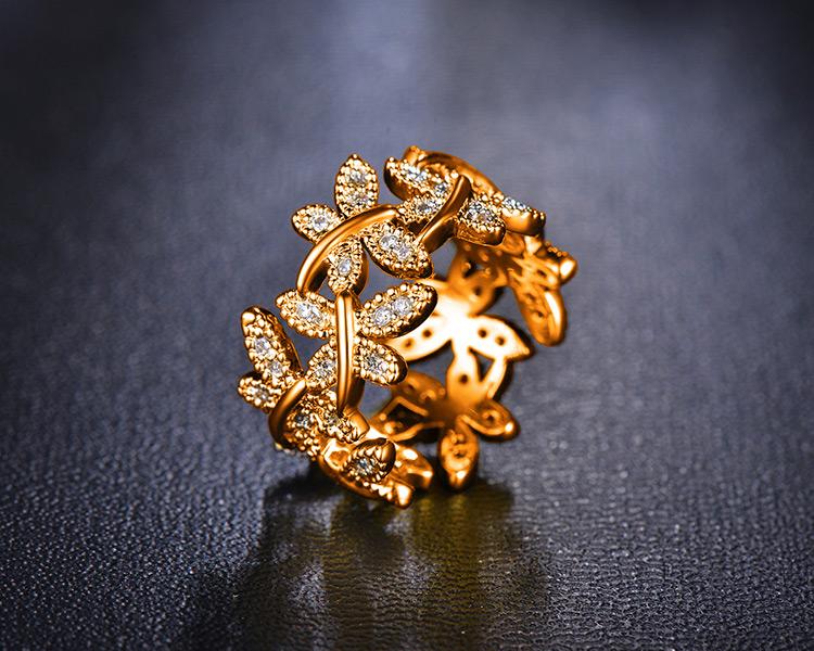 10 Butterflies Gold-Plated Ring - Rebel Heat