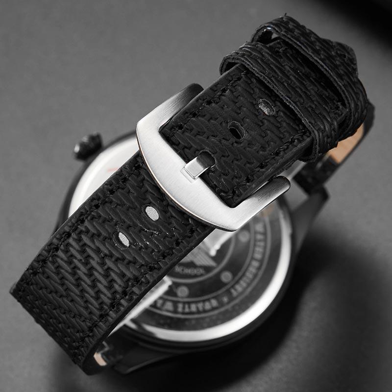 Aircraft Engine Leather Watch - Rebel Heat