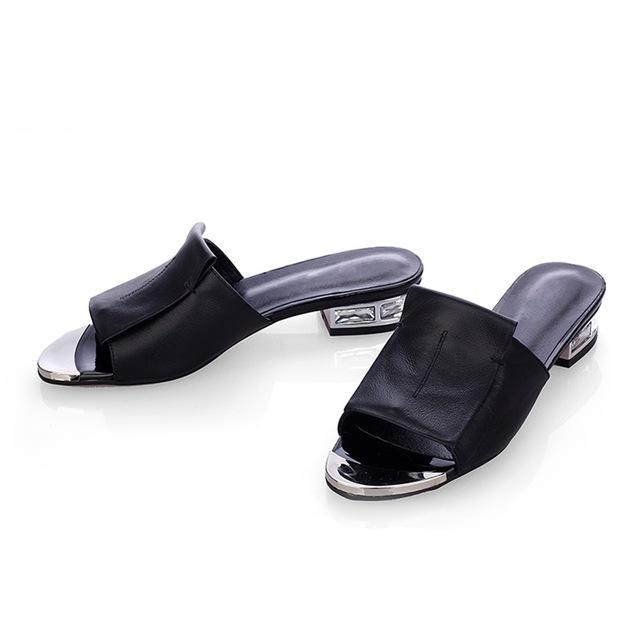 Allure™ Leather Mules - Rebel Heat