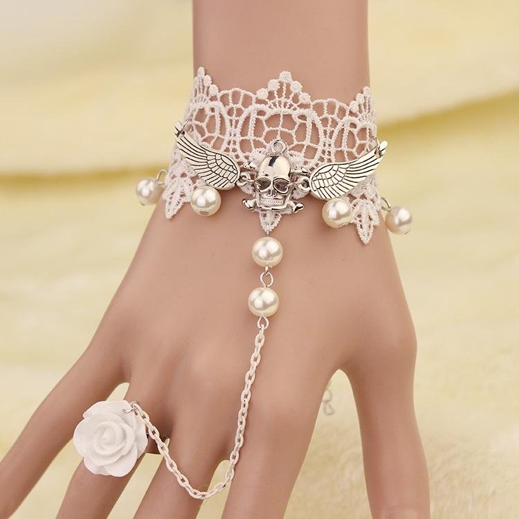 Angel Wing Skull Bracelet - Rebel Heat