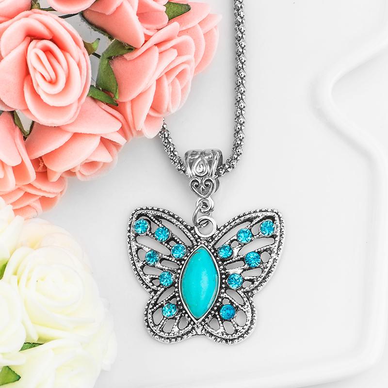Antique Crystal Butterfly Necklace - Rebel Heat
