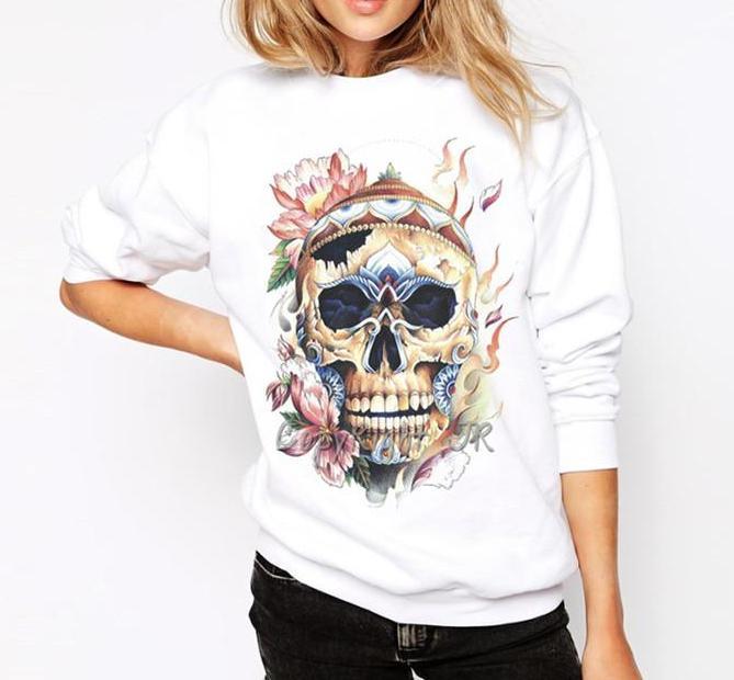 Casual Skull Pullover - Rebel Heat