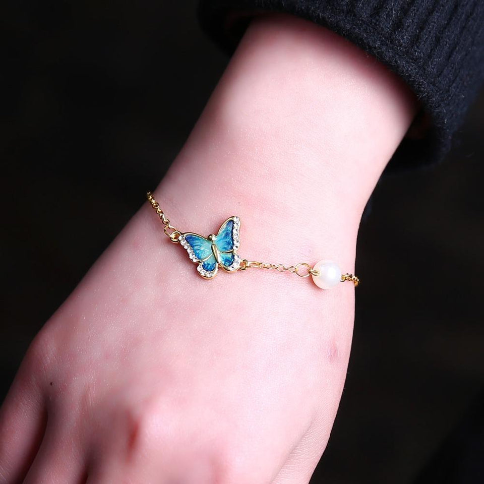 Crystal Butterfly Bracelet - Rebel Heat