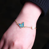 Crystal Butterfly Bracelet - Rebel Heat