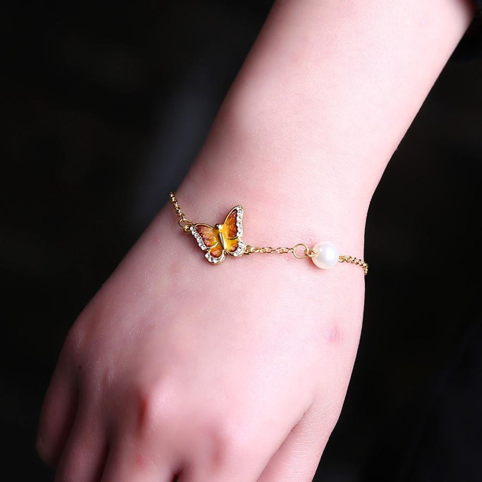 Crystal Butterfly Bracelet - Rebel Heat