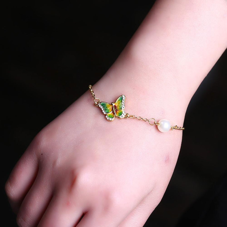 Crystal Butterfly Bracelet - Rebel Heat