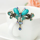 Crystal Butterfly Hairpin - Rebel Heat