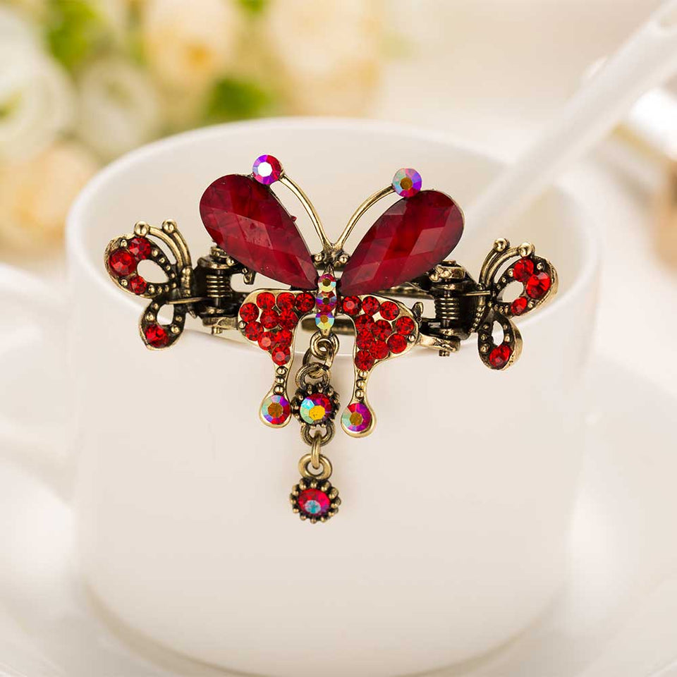 Crystal Butterfly Hairpin - Rebel Heat