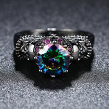 Crystal Opal Skull Ring - Rebel Heat