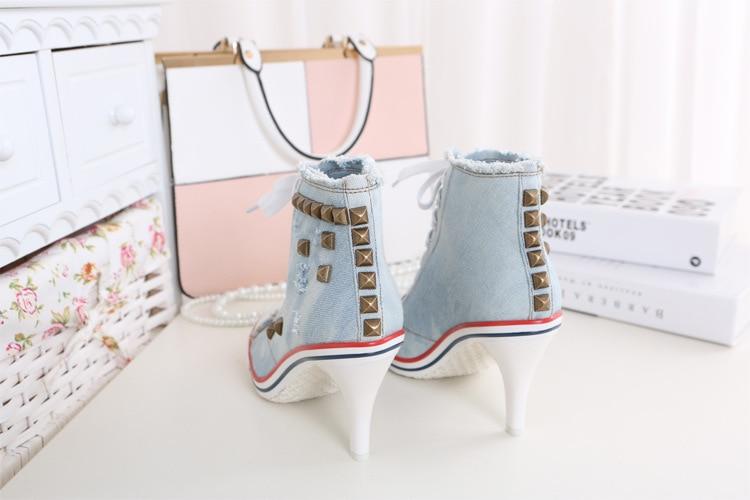 Denim High Heels - Rebel Heat