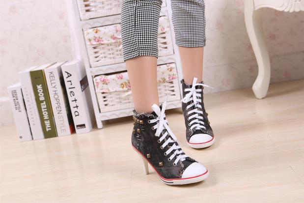 Denim High Heels - Rebel Heat