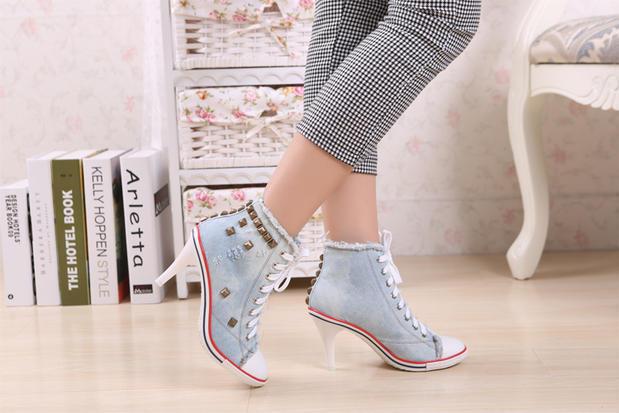 Denim High Heels - Rebel Heat