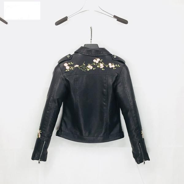 Embroidered Biker Jacket - Rebel Heat