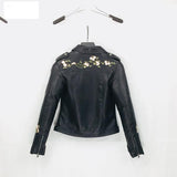 Embroidered Biker Jacket - Rebel Heat