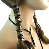 Faux Leather Ponytail Skull Hairtie - Rebel Heat