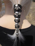 Faux Leather Ponytail Skull Hairtie - Rebel Heat