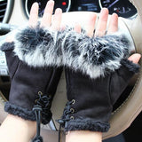 Fingerless Skull Gloves - Rebel Heat