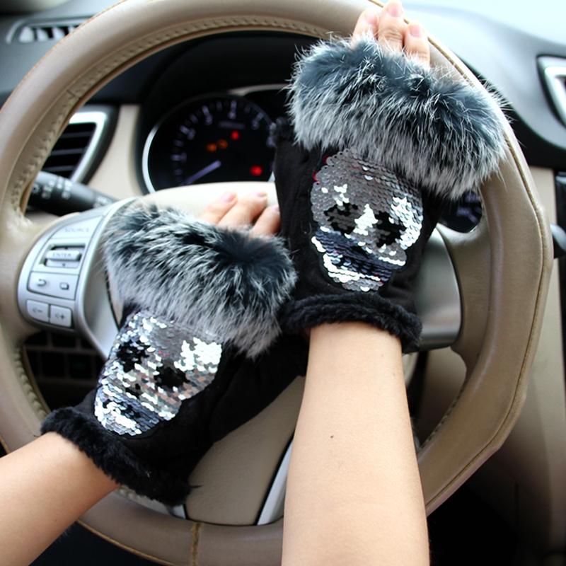 Fingerless Skull Gloves - Rebel Heat
