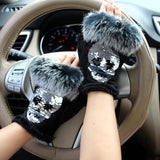 Fingerless Skull Gloves - Rebel Heat