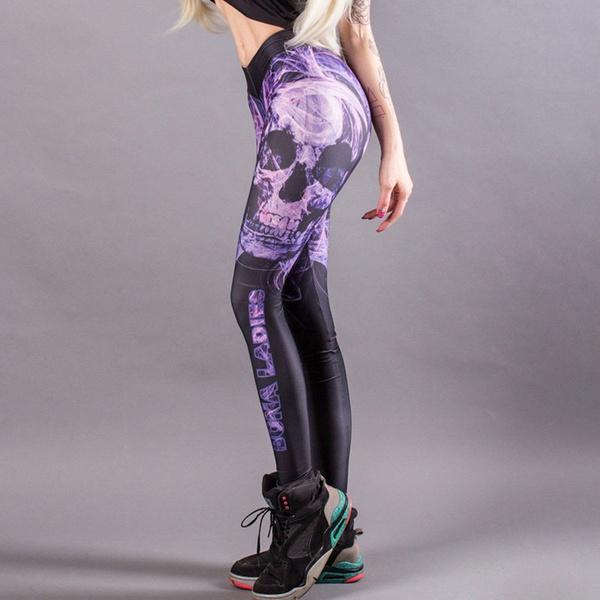 Fire Skull Leggings - Rebel Heat