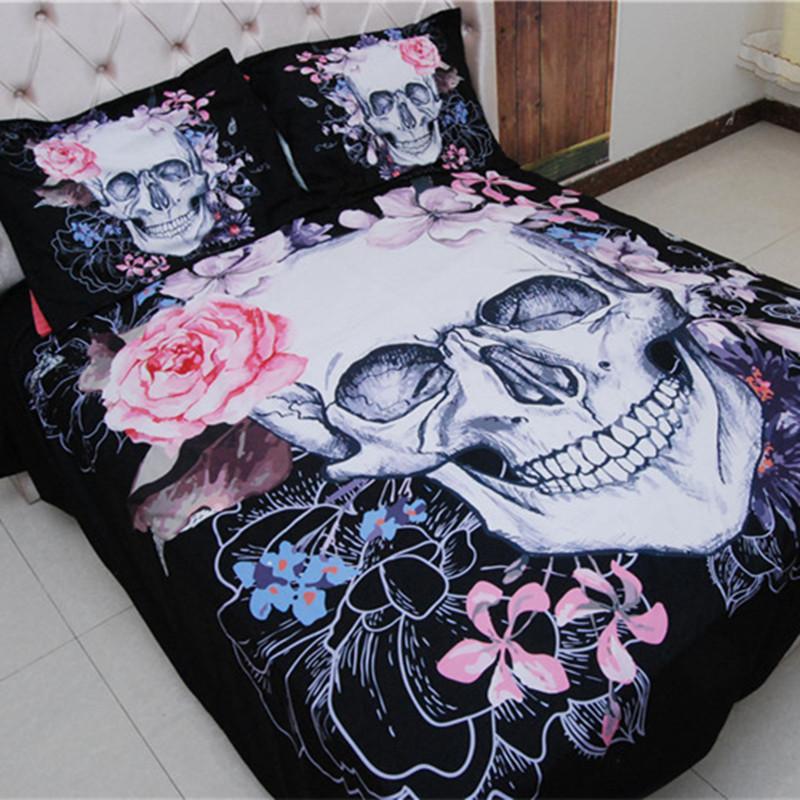 Floral Skull Bedding Set - Rebel Heat