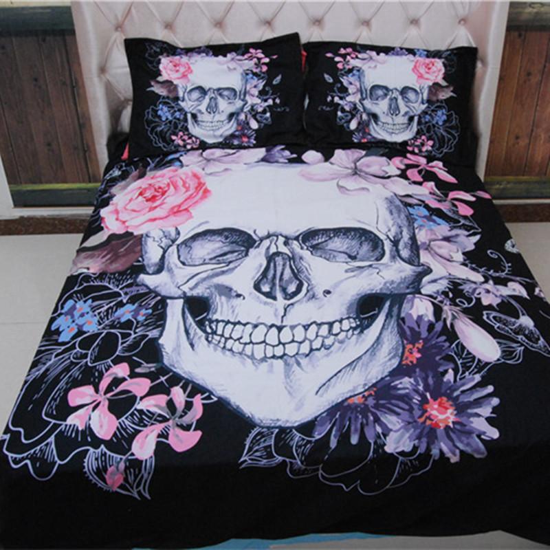 Floral Skull Bedding Set - Rebel Heat