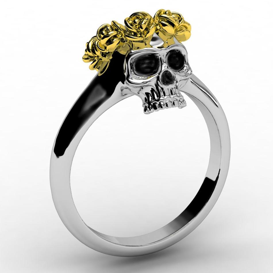 Flower Skull Ring - Rebel Heat