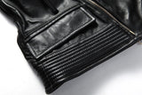 Genuine Leather Gothic Jacket - Rebel Heat