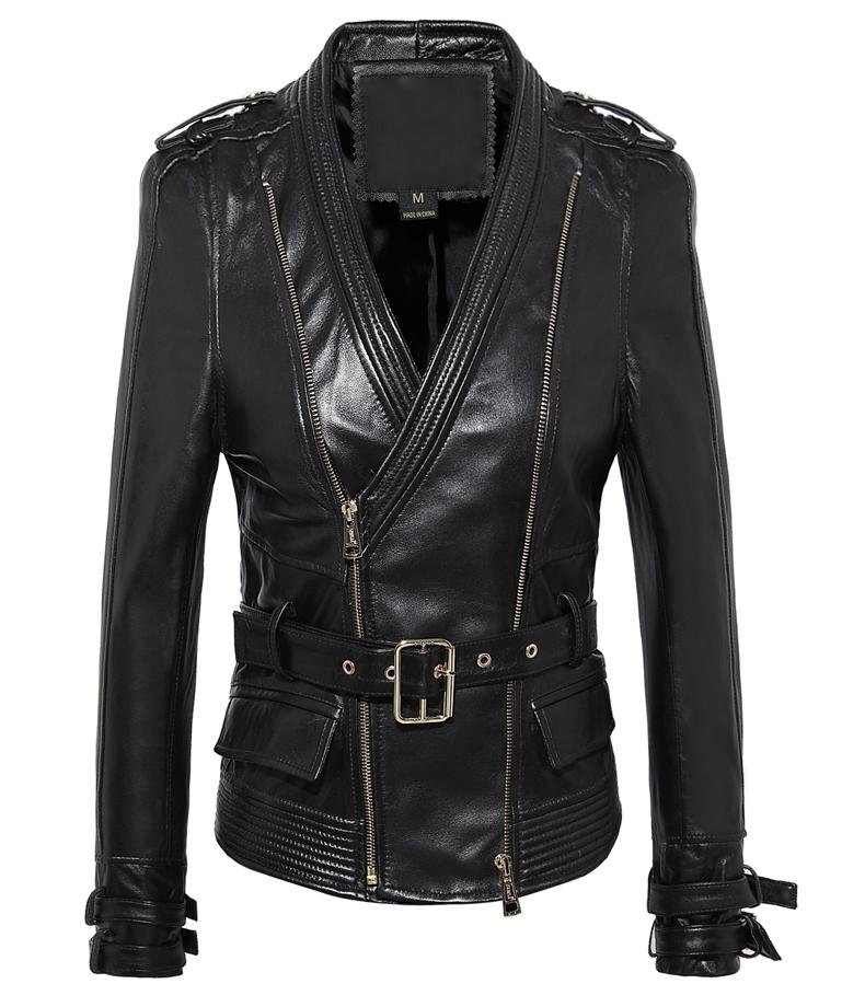 Genuine Leather Gothic Jacket - Rebel Heat