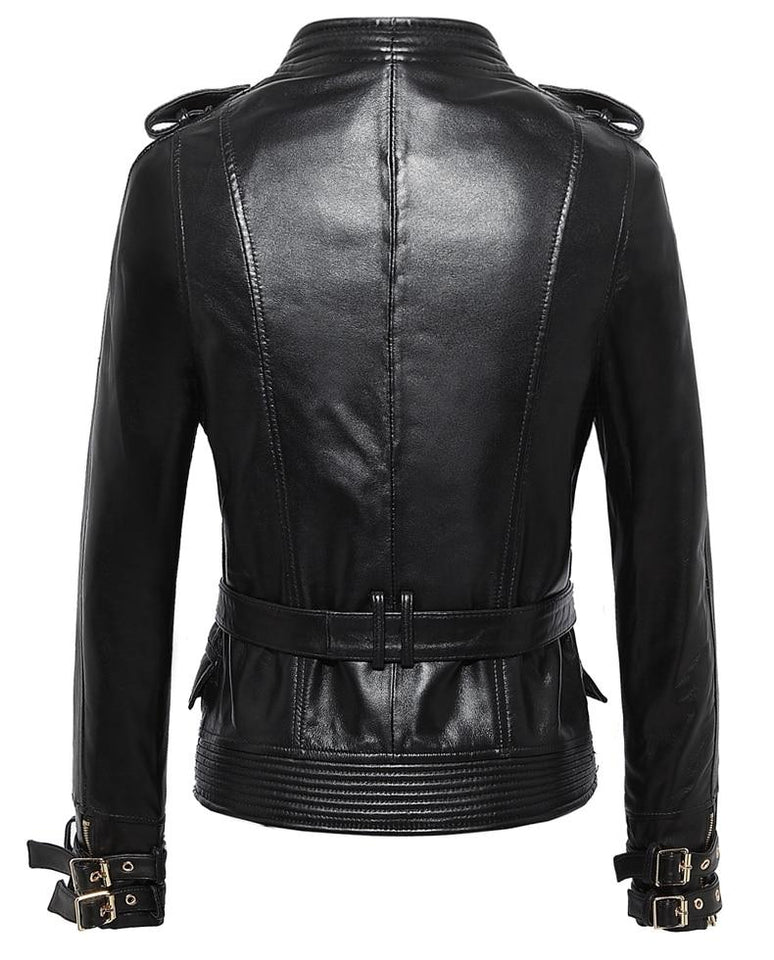 Genuine Leather Gothic Jacket - Rebel Heat