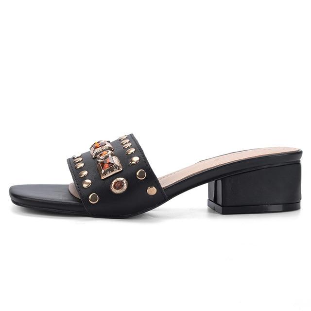 Glamour™ Leather Slip-on - Rebel Heat