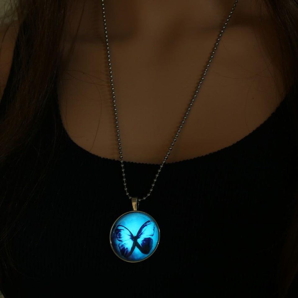 Glow Butterfly Necklace - Rebel Heat