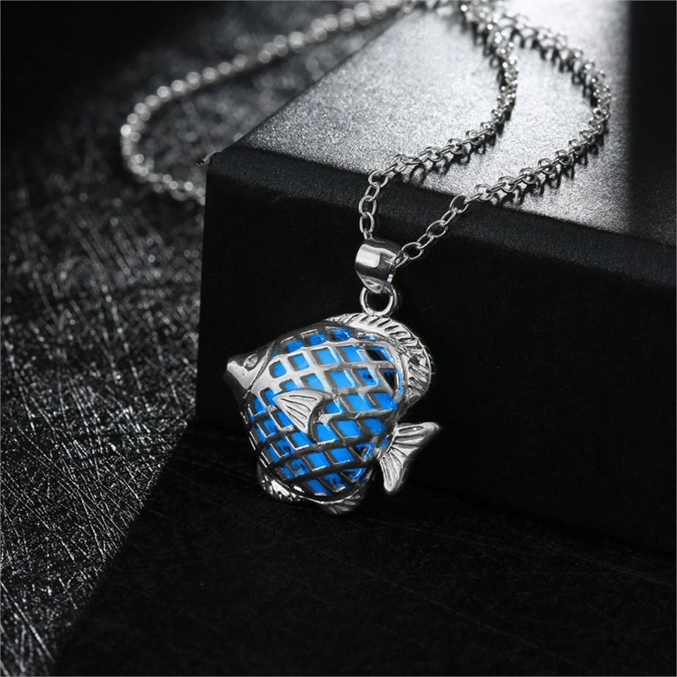 Glow in the Dark Fish Necklace - Rebel Heat