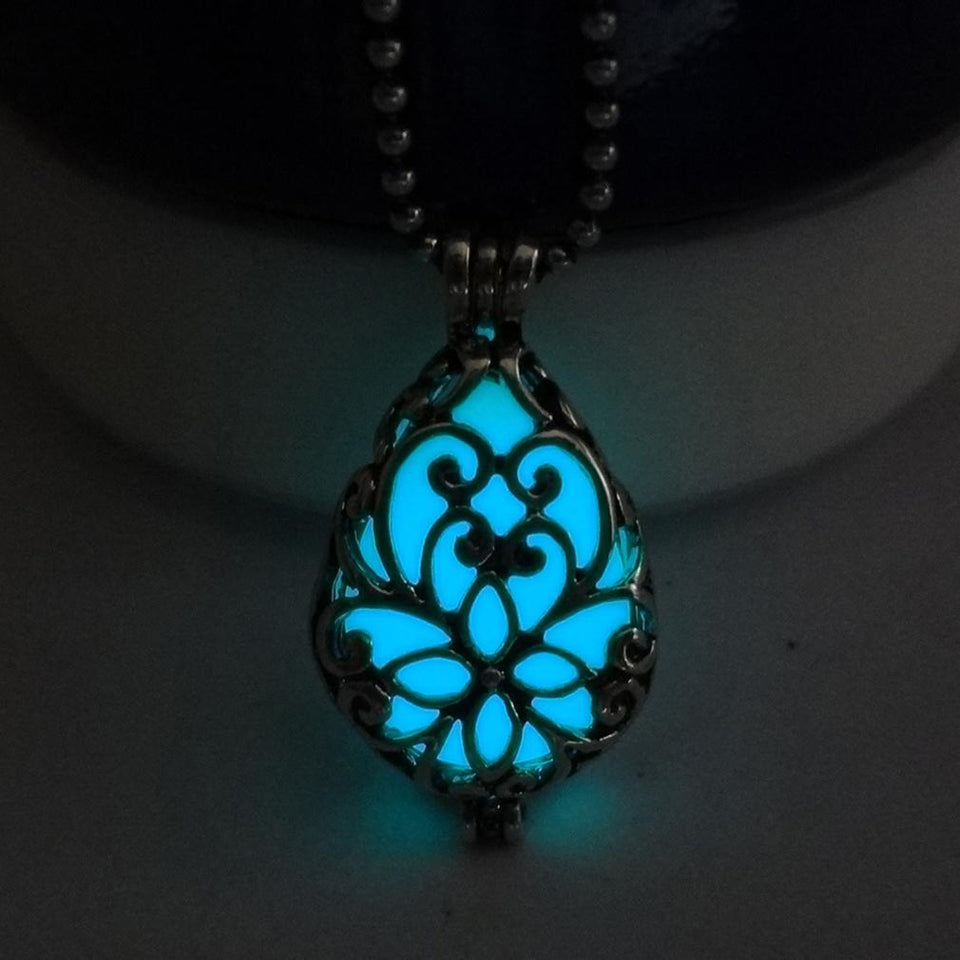 Glow in the Dark Water Drop Necklace - Rebel Heat