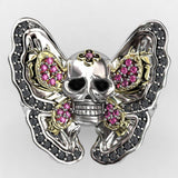 Gothic Butterfly Skull Ring - Rebel Heat