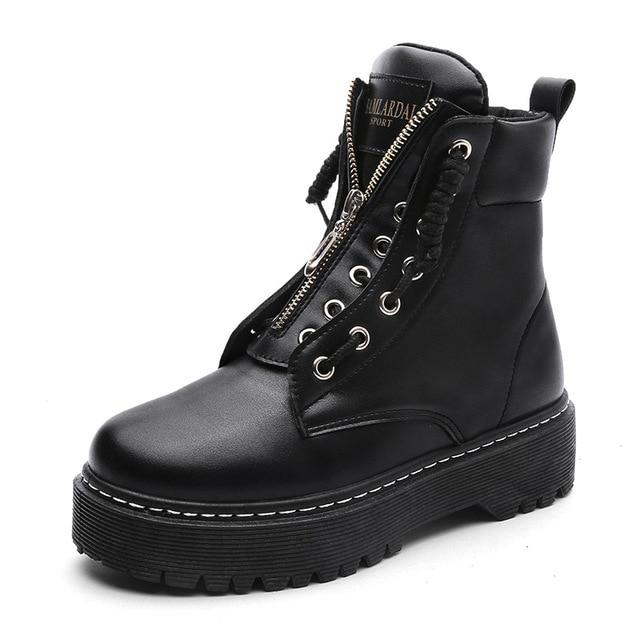 Gothic Leather Boots - Rebel Heat