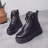 Gothic Leather Boots - Rebel Heat