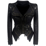Gothic PU Studded Leather Jacket - Rebel Heat