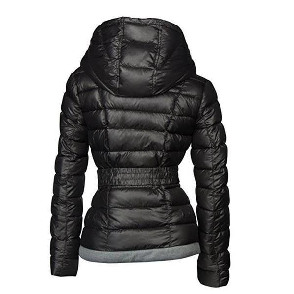 Gothic Puffer Jacket With Belt - Rebel Heat