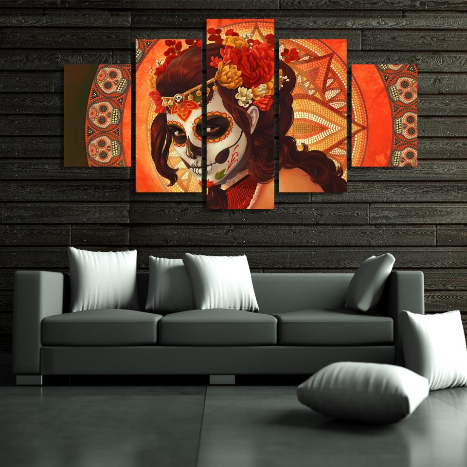 Gothic Skulls Canvas Art - Rebel Heat