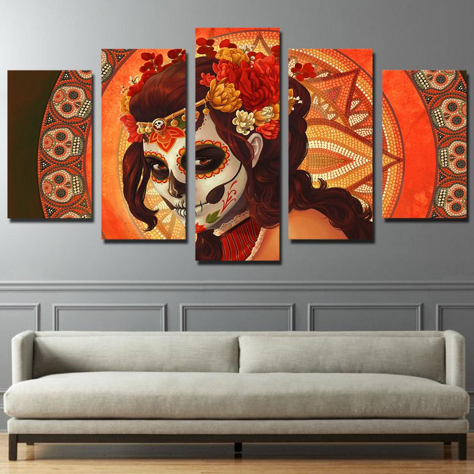 Gothic Skulls Canvas Art - Rebel Heat