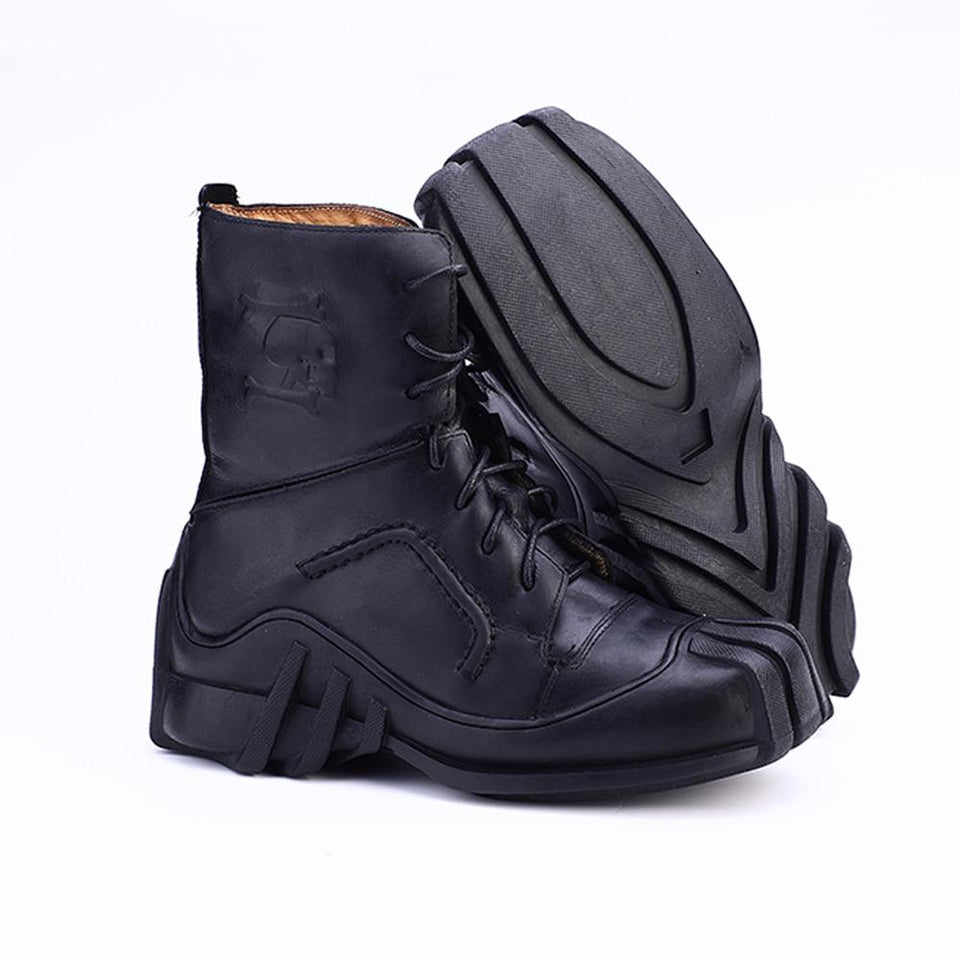 Handmade genuine cowhide Biker Boots - Rebel Heat