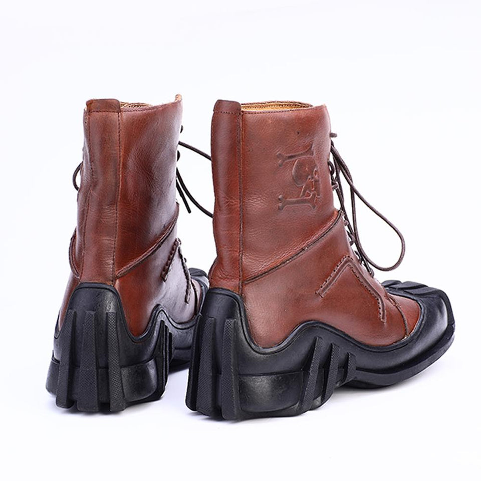 Handmade genuine cowhide Biker Boots - Rebel Heat