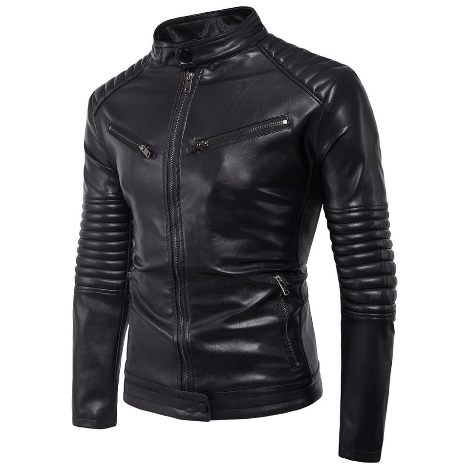 High Quality Biker Leather Jacket - Rebel Heat