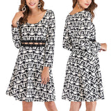 High Waist Hollow Out Skull Dress - Rebel Heat