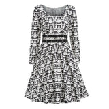High Waist Hollow Out Skull Dress - Rebel Heat