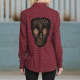Hollow Out Skull Shirt - Rebel Heat