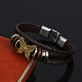 Leather Butterfly Bracelet - Rebel Heat