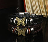 Leather Butterfly Bracelet - Rebel Heat