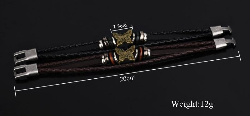 Leather Butterfly Bracelet - Rebel Heat